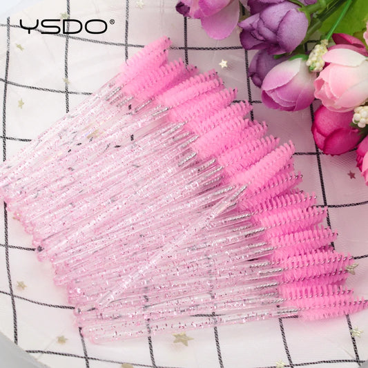 5/50 Pcs Eyelash Brushes False Eye Lashes Extension Tools Eyebrow Brush Mascara Wands Applicator Spoolers Lashes Cosmetic To…