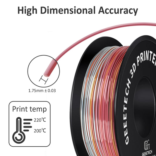 Geeetech 3d Printer Filament PLA PETG Plastic 1kg 1.75mm,Tangle-Free, 3d Printing Wire Materials, Black, White, Vacuum Packa…