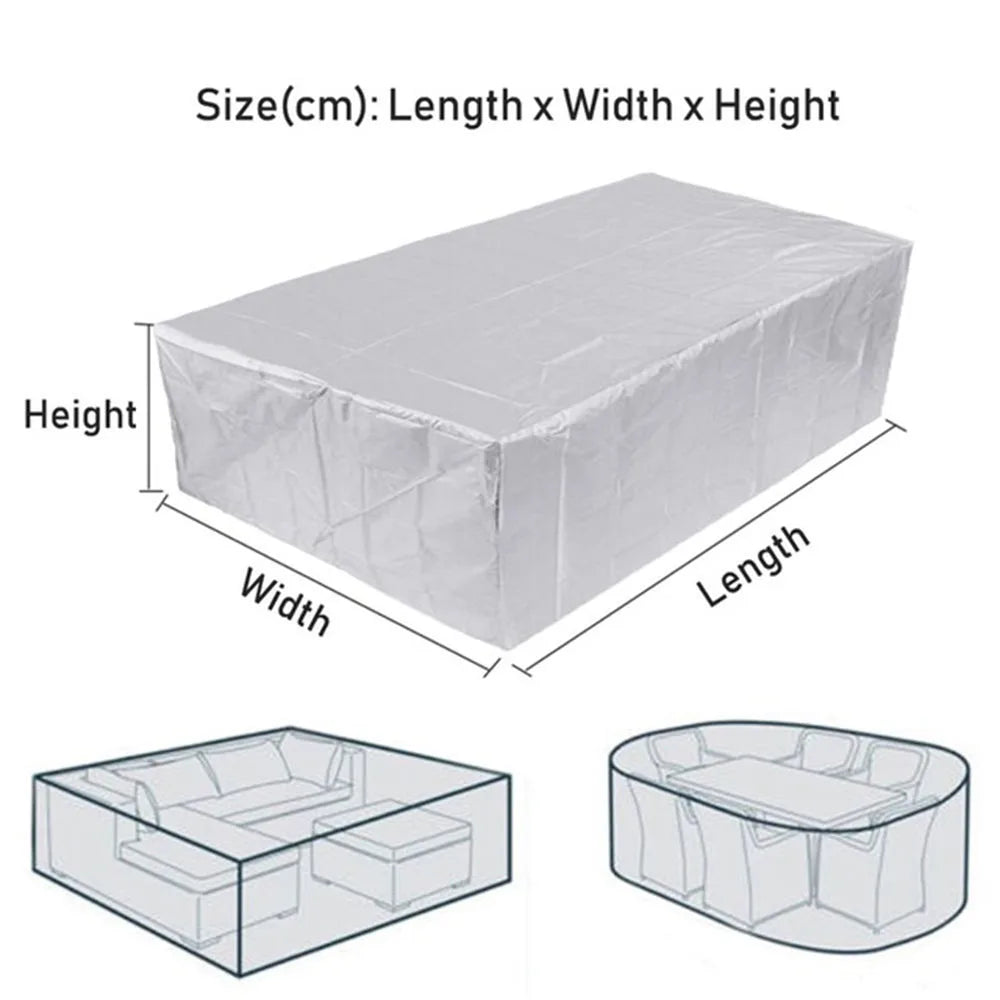 210D Heavy duty Waterproof Patio Furniture Cover Rectangular Garden Rain Snow Outdoor Cover for Sofa Table Chair Wind-Proof…