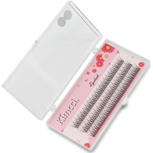 Kimcci 120pcs Premium Mink Individual Dovetail Eyelash Extension Natural 3D Cluster Eyelashes Professional Makeup Flared Las…