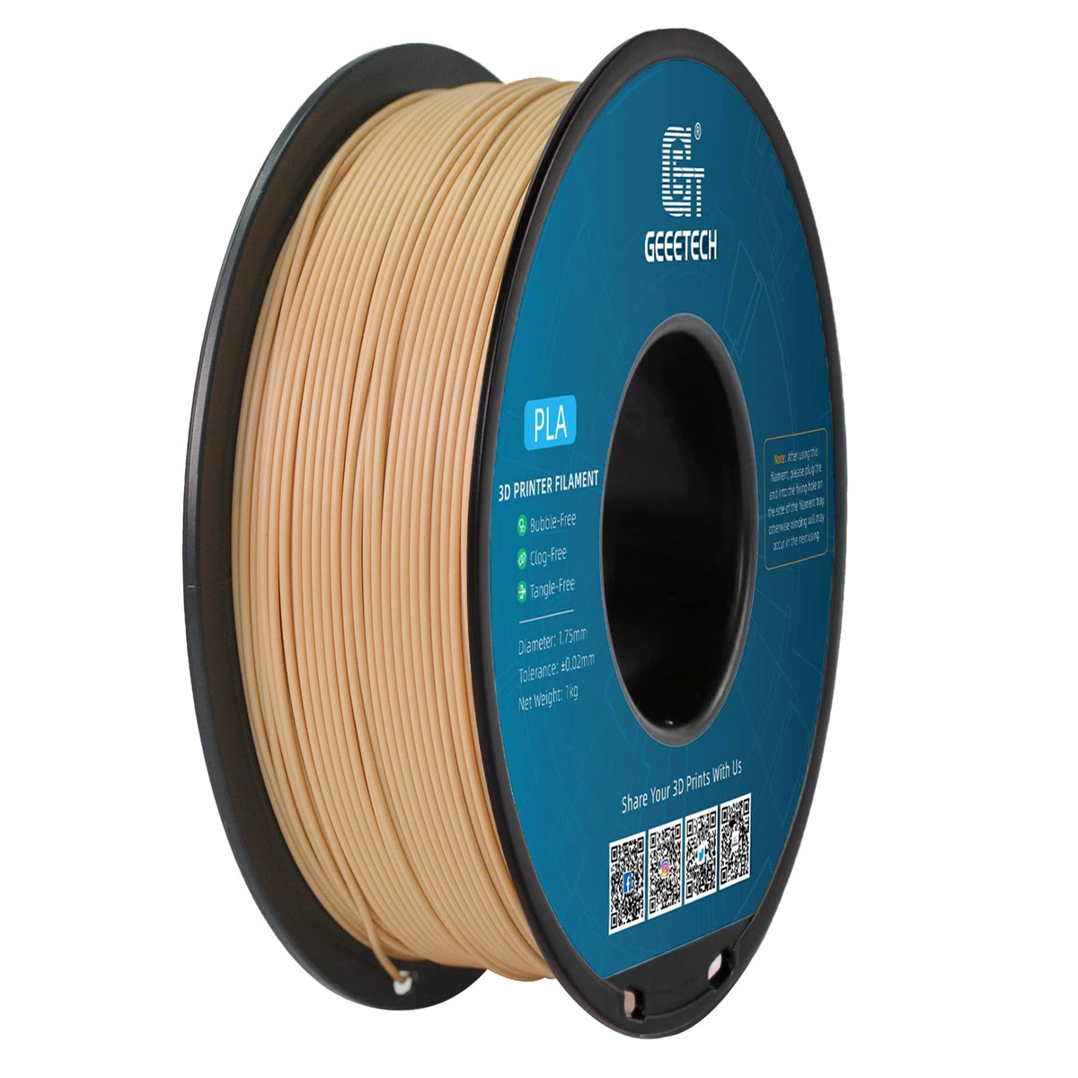 Geeetech 3d Printer Filament PLA PETG Plastic 1kg 1.75mm,Tangle-Free, 3d Printing Wire Materials, Black, White, Vacuum Packa…