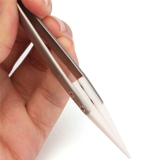 Ceramic Tipped Stainless Steel Tweezers Tips Heat Pointed Resistant Tweezer Electronic Soldering Tweezers Fine Pointed Tip -…