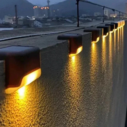 1/4/8/12/pcs Solar LED Lights Outdoor Garden Light Deck Lamp Solar Stairs Light Waterproof Solar Step Lamp Patio Garden Deco…