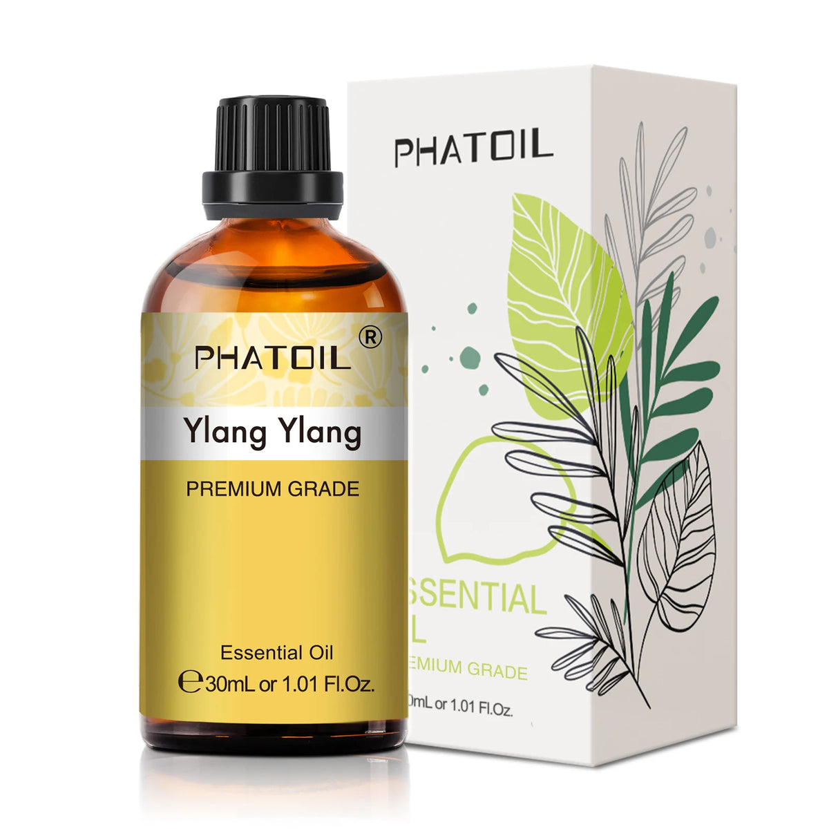 PHATOIL 1PCS Aromatherapy Essential Oil 30ml Lemon Eucalyptus Lavender Bergamot Jasmine Juniper Rose Vanilla Aroma Essential…