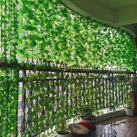 4/10M Artificial Plant Green Ivy Leaf Garland Fake Plant Creeper Hanging Vine Outdoor DIY Garden Wall Wedding Party Home Dec…