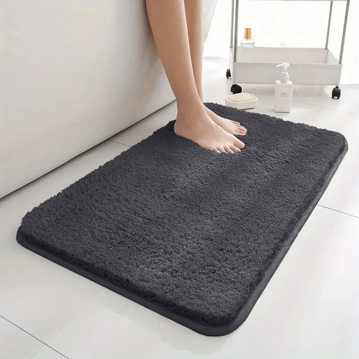 Super Water Absorbent Bathroom Floor Mat Anti-slip Bathroom Mat Bath Mat Long Hair Floor Mat Bedroom Door Mat Home Decoratio…