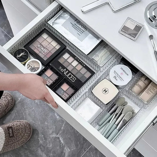 Unlimited Desk Drawer Organizers Set Plastic Bathroom Storage Makeup Organizer Clear Transparent Storage Box Bins Kitchen Ga…