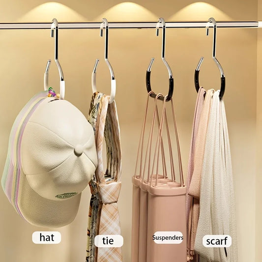 1/2/5pcsVersatile Manganese Steel Round Hook - Perfect for Hats, Ties, Scarves & Bags, Strong Load-Bearing, Non-Deformable -…