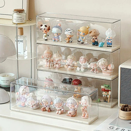 Acrylic Action Figure Display Case Transparent Doll Storage Box Toy Organizer Rack for Collectible Showcase Cabinet - image 2