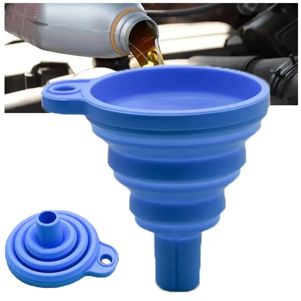 Car Long Stem Funnel Gasoline Oil Fuel Filling Tools Anti-splash Plastic Oil Funnel Motorcycle Refueling Tools Auto Accessor…
