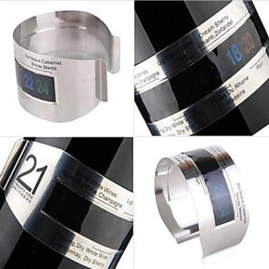 Wine Collar Thermometer Bar Beverage Tool Clever Wine Bottle Snap Thermometer Lcd Display Clip for Champagne Beer - image 2