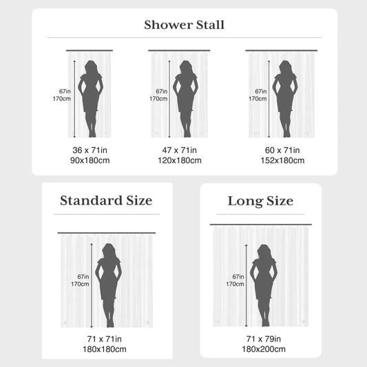 1pc Leaf Pattern Plastic Shower Curtain, Lightweight Bath Curtain Liner with Plastic Hooks, Transparent Curtain, Bathroom De…