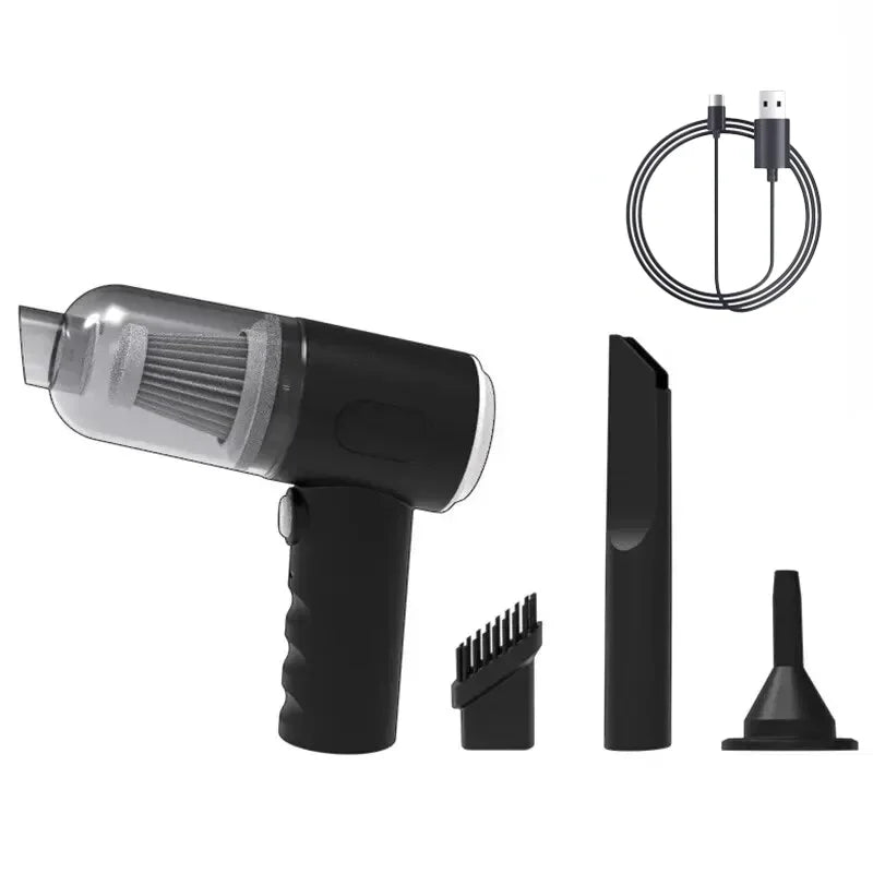 Wireless Handheld Mini Car Vacuum Cleaner USB Charging Battery Wet & Dry Dual Use Portable Cleaner For Car Household - image…