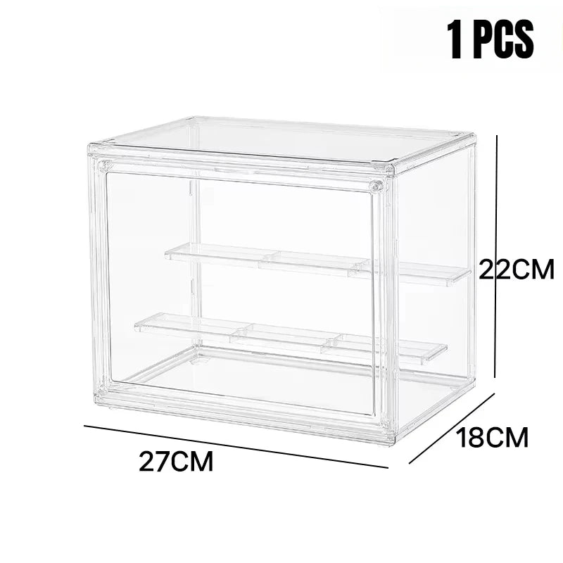 1/2/3/4PCS Acrylic Clear Display Storage Box for Fingures Foldable Display Case for Figurines Dolls Action Figure Organizer…