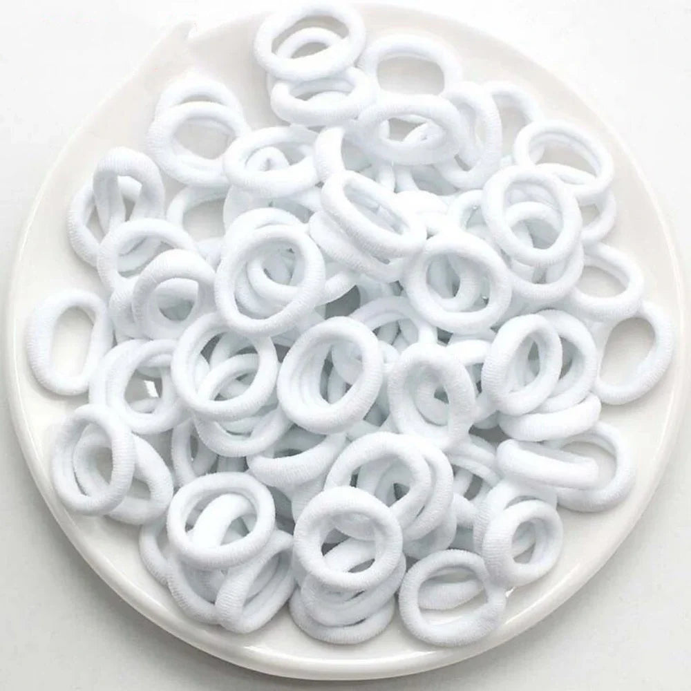 100/300/500 pcs Girls Colorful Elastic Hair Bands Ponytail Hold Hair Tie Rubber Bands Scrunchie Hair Accessories Bands for G…