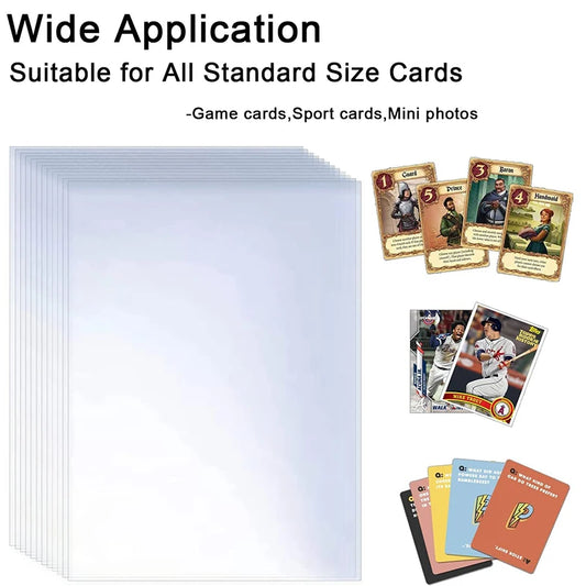 100 Pcs Transparent Playing Card Cover Clear Protector Sleeve Holder For Pokemon Board Game ID Trading Folder Photo Pouch Ki…