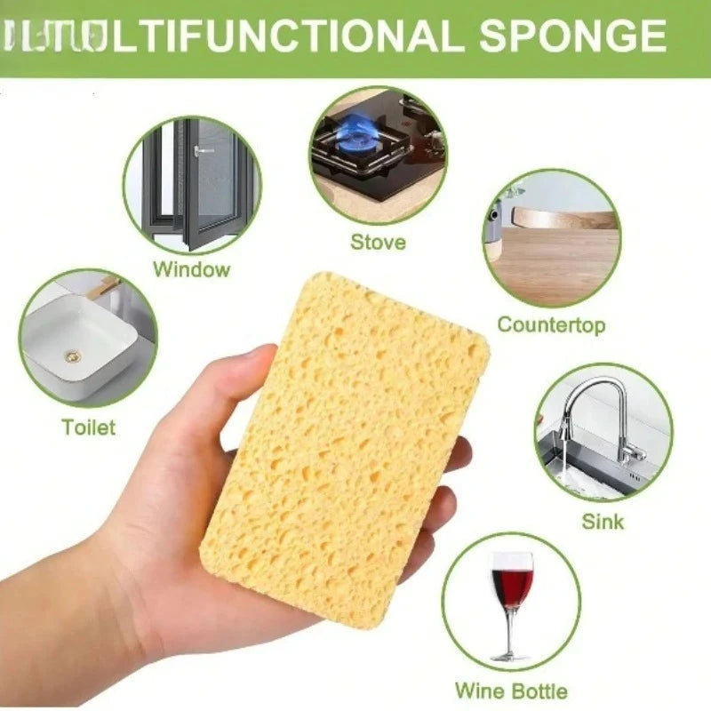 Biodegradable compostable cellulose and coconut scrubbing sponge -6 eco-friendly sponge tableware pieces - image 6