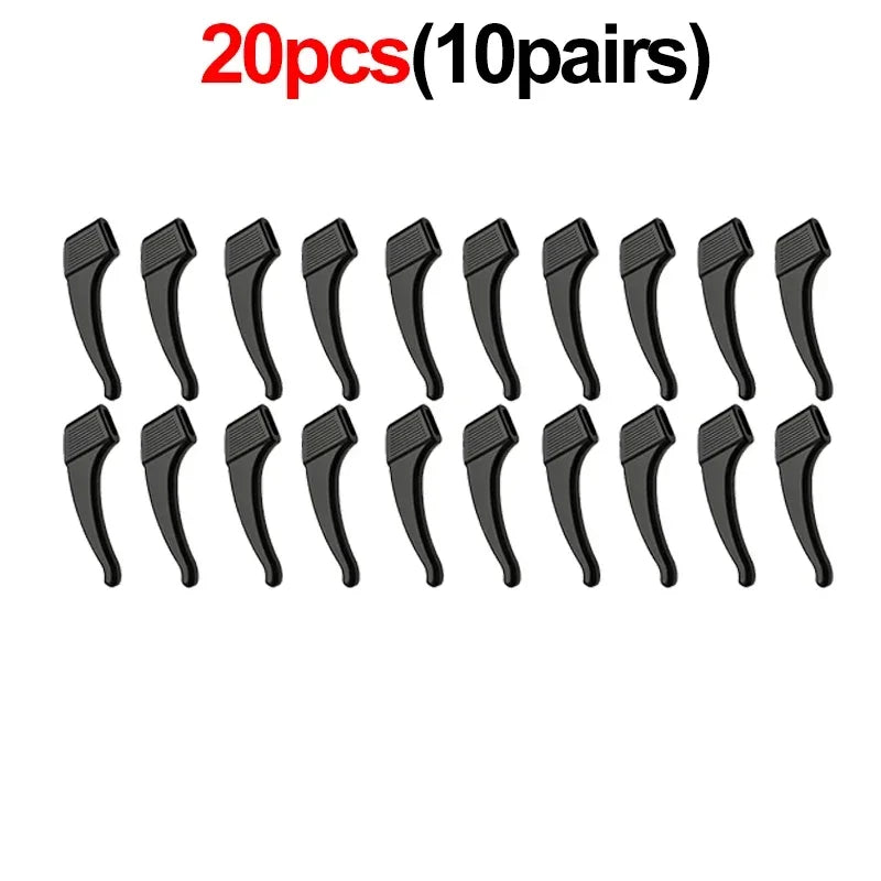 2/40pcs Silicone Ear Hook Anti-slip Glasses Leg Ear Sleeve Bracket Fastener Sunglasses Accessories Grip Anti-fall Eyewear Ho…