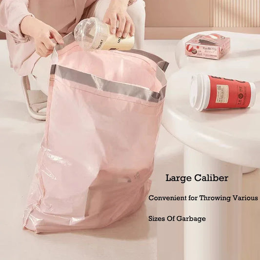 50/100/200PCS Thickening Drawstring Garbage Bags Large Capacity Handheld Trash Bag for Kitchen Household Disposable Waste Ba…