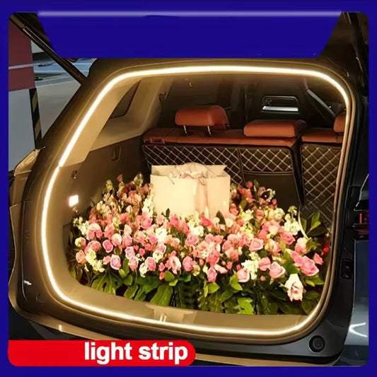 Car High Brightness Trunk Lighting Ambient Light Interior Decoration LED Wiring Free Automatic Sensing Tailgate Light Strip…