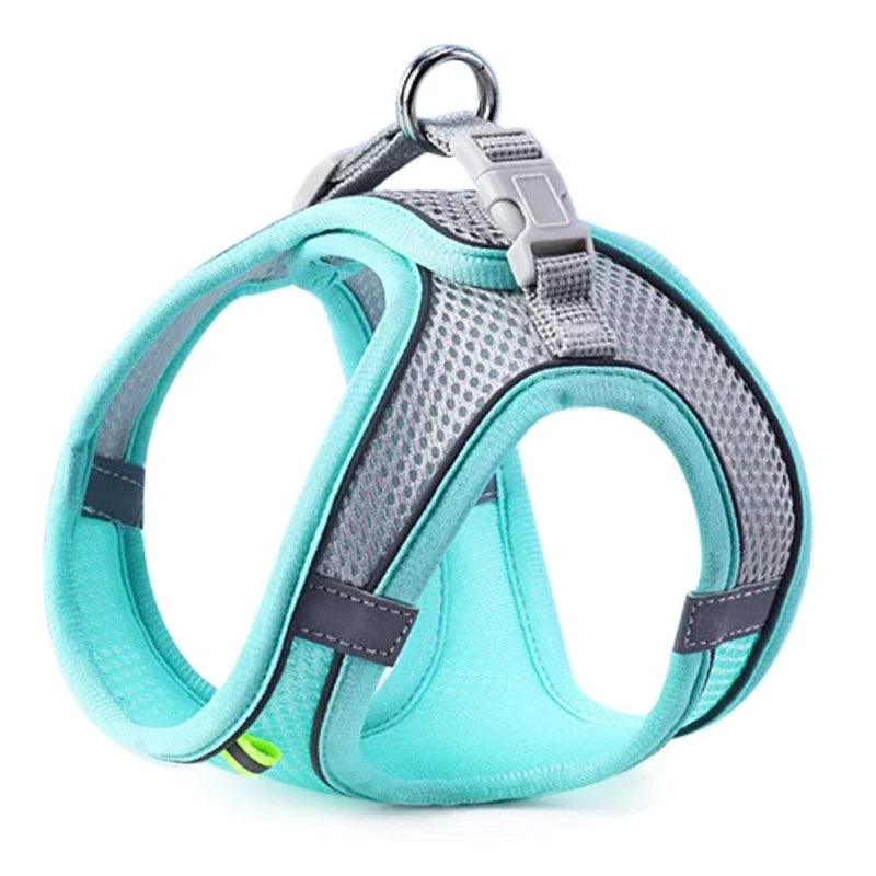 Cat Dog Harness Vest Chest Rope Set Reflective Breathable Adjustable Pet Harness for Small Medium Dogs Outdoor Walking - ima…