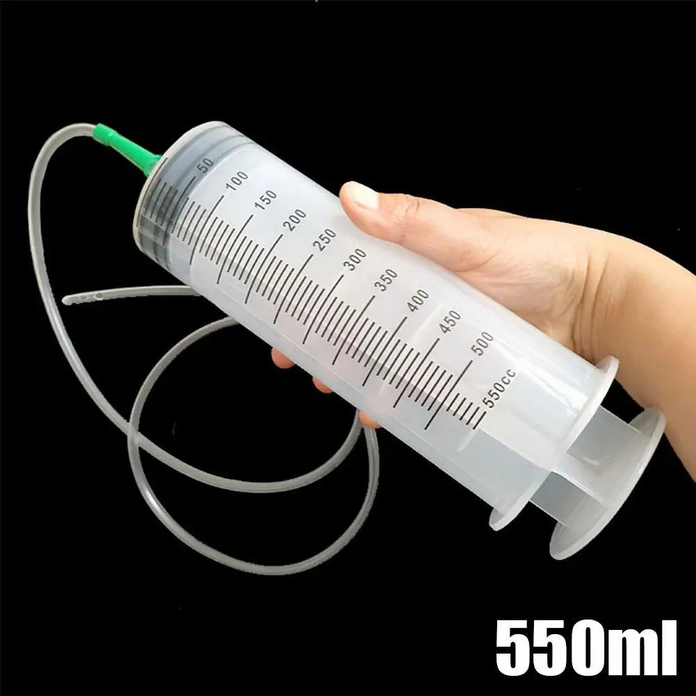 100/300/550ml Large Capacity Syringes Oil Pump With 1m Hose Pet Feeding Measuring Pump Hydroponics Nutrient Big Syringe - im…