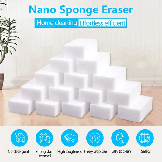 10/20/50/100Pcs Melamine Sponge Magic Sponge Eraser Eraser Cleaner Cleaning Sponges for Kitchen Bathroom Cleaning Tools 10*6…