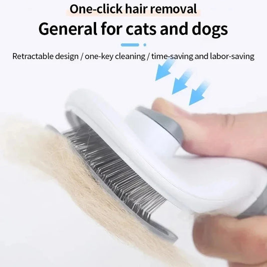 Pet Dog Brush Cat Comb Self Cleaning Pet Hair Remover Brush For Dogs Cats Grooming Tools Pets Dematting Comb Dogs Accessorie…