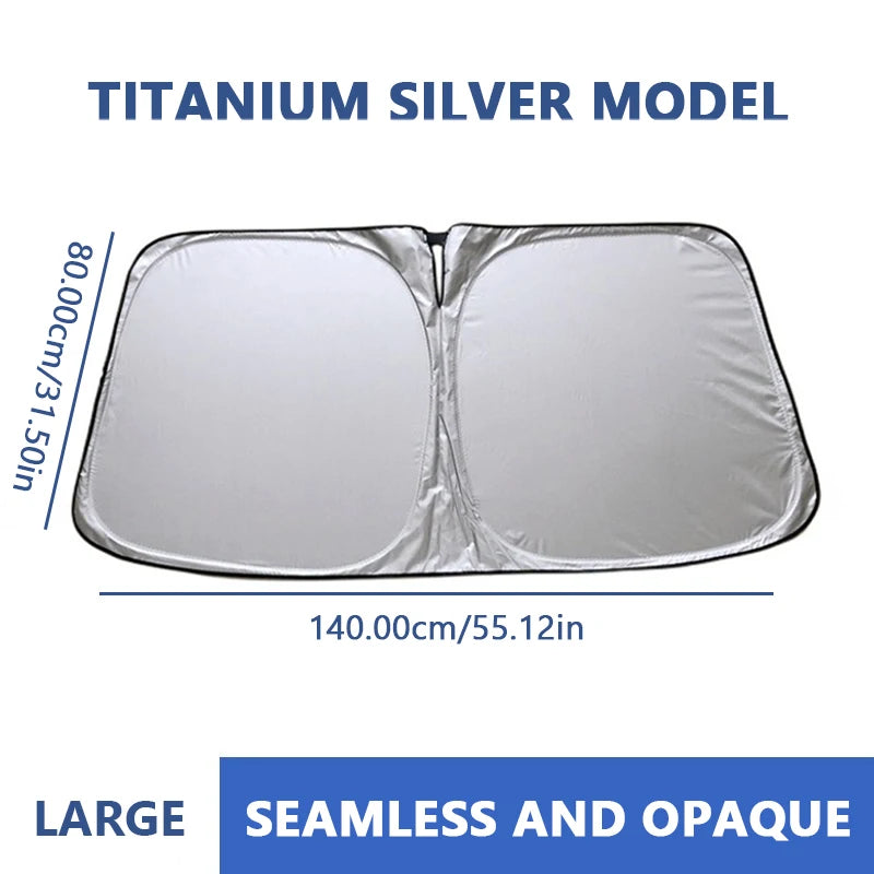 SEAMETAL Car Windshield Sun Shade Cover Foldable Front Window Sun Visor Blocks UV Refletive Car Parasol Sunshade Protector C…