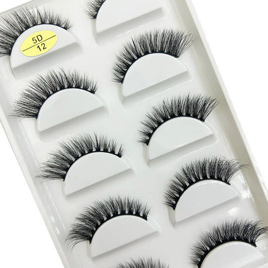 Natural 3D Mink False Eyelashes, Soft Wispy, Fluffy Eye Faux Lashes, Make Up Eyelash, Beauty Cat Cilios, 5 Pairs, 15 Styles…
