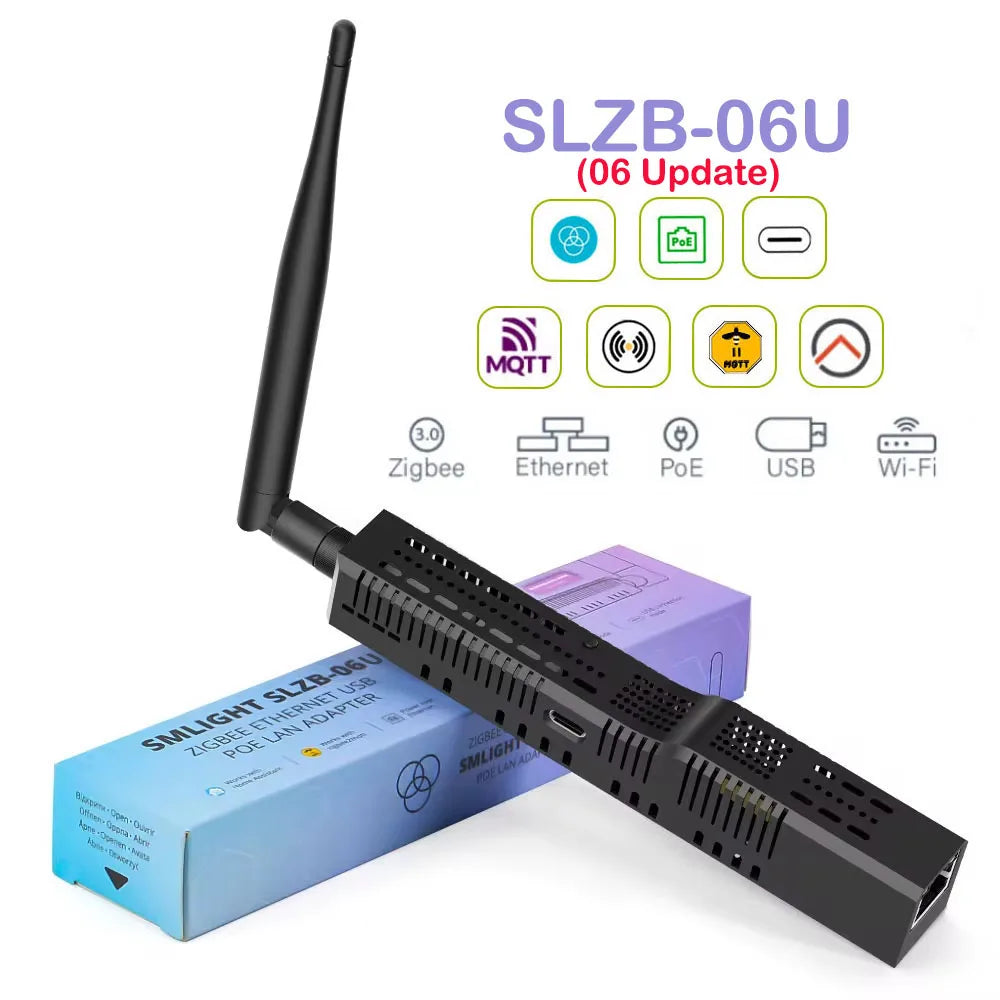 SMLIGHT SLZB-06/M/P7 Zigbee 3.0 to Ethernet,USB,and WiFi gateway coordinator with PoE,works with Zigbee2MQTT,Home Assistant,…