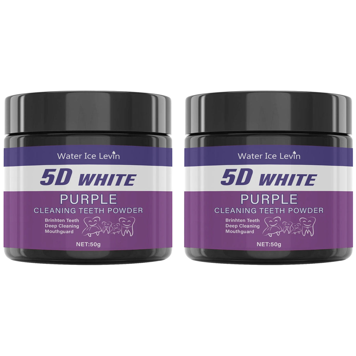 Purple Tooth Cleaning Powder - Sulfate-Free, Deep Cleaning and Polishing, Whitens Teeth in 5 Days, Portable for Daily Use an…