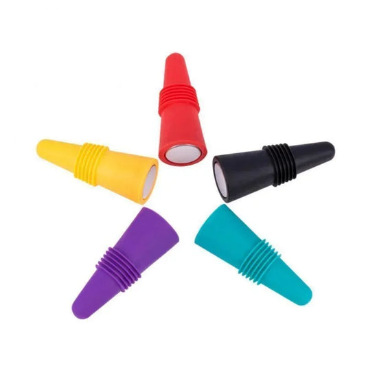 1PC Silicone Wine and Beverage Bottle Cap Set Leak Proof Champagne Bottles Sealer Stoppers Wine Cork Saver Stopper Reusable…