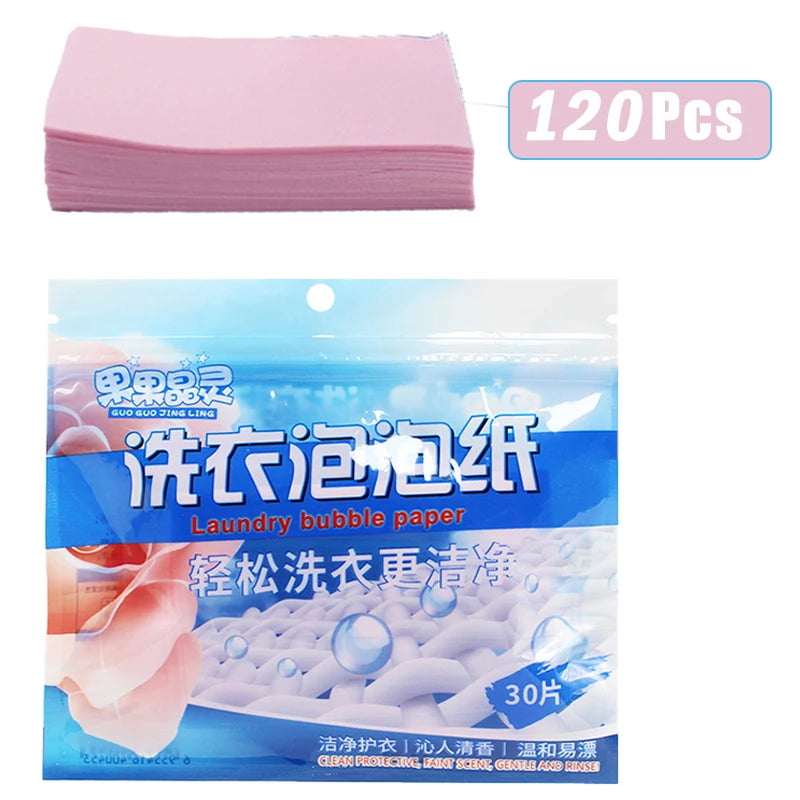 30/60/90/120pcs Portable Laundry Tablets Cleaning clothes Laundry Paper Concentrated Washing Powder Detergent Washing Machin…