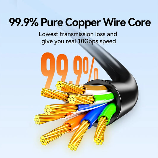 SAMZHE Slim Cat6A RJ45 Internet Cable High Speed 10Gbps 31AWG Support Cat8 Cat7 Network LAN Computer Patch Cable for PC & Ga…