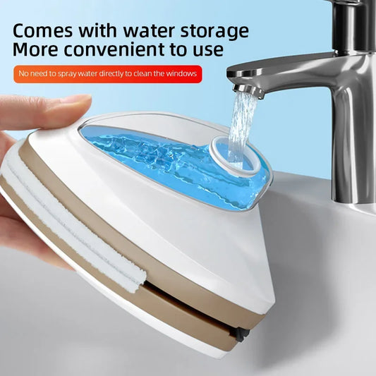 Magnetic Glass Window Cleaner Brush Double-layer Automatic Water Discharge Wiper Window Brush for Home Household Cleaning To…