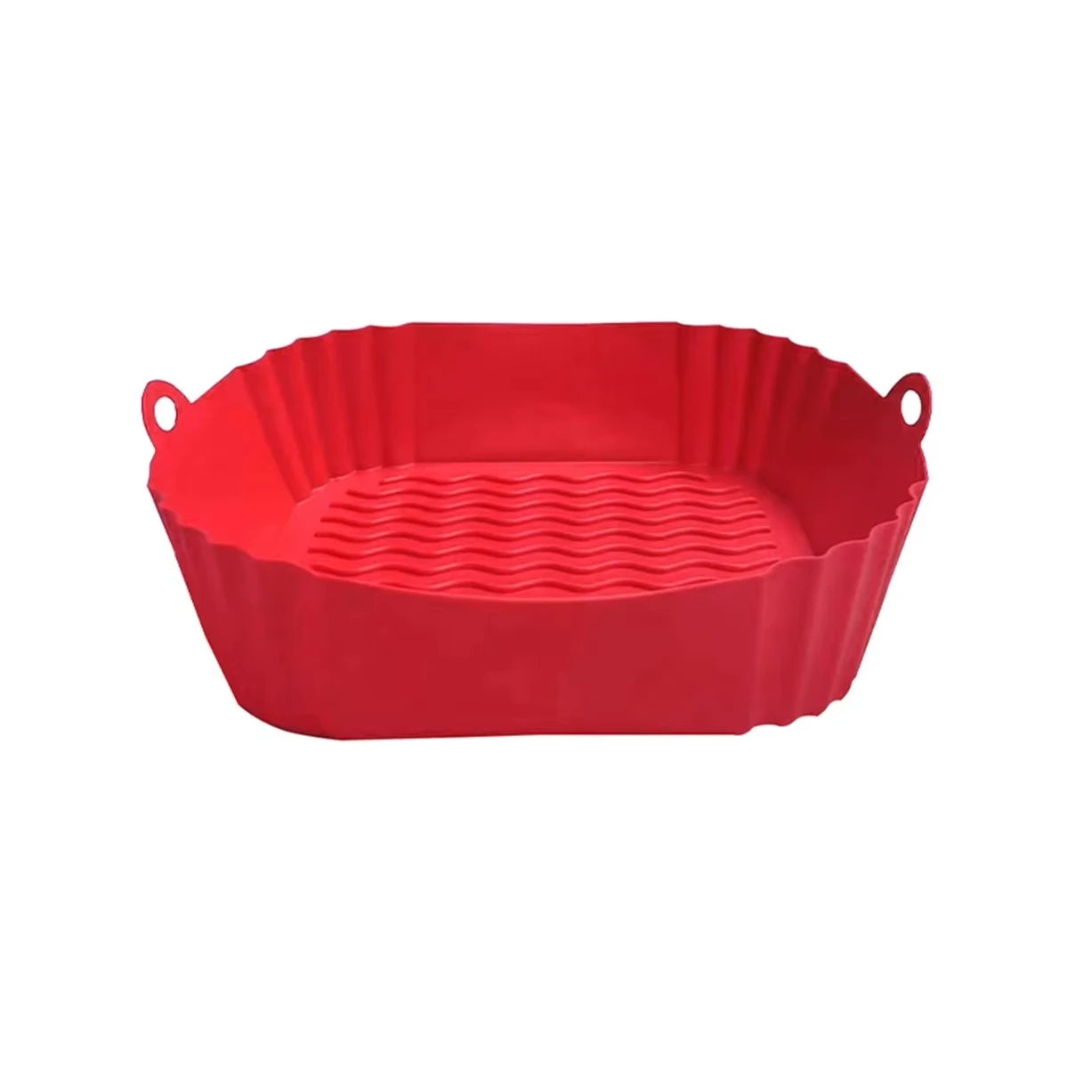 Silicone Air Fryer Pot Tray Food Safe Reusable Square BBQ Barbecue Pad Plate Airfryer Oven Baking Mold Basket Pan for Kitche…