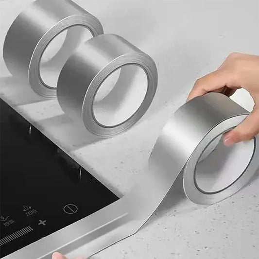 Aluminum Foil High-Temperature Tape Cooktop Self-Adhesive Greaseproof Anti-Mold Moisture-Proof Stickers For Countertops Kitc…