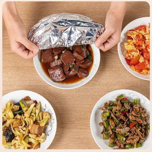 10-60pcs Reusable Aluminum Foil Bowl Cover Heat Insulation And Heat Preservation Food Grade Oven Takeaway Picnic - image 2