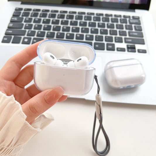 Clear Soft TPU Earphone Case for Airpods 4 3 2 1 Pro Pro2 Pro 3 Shockproof with Lanyard Strap for Airpods 4 Charging Case Co…