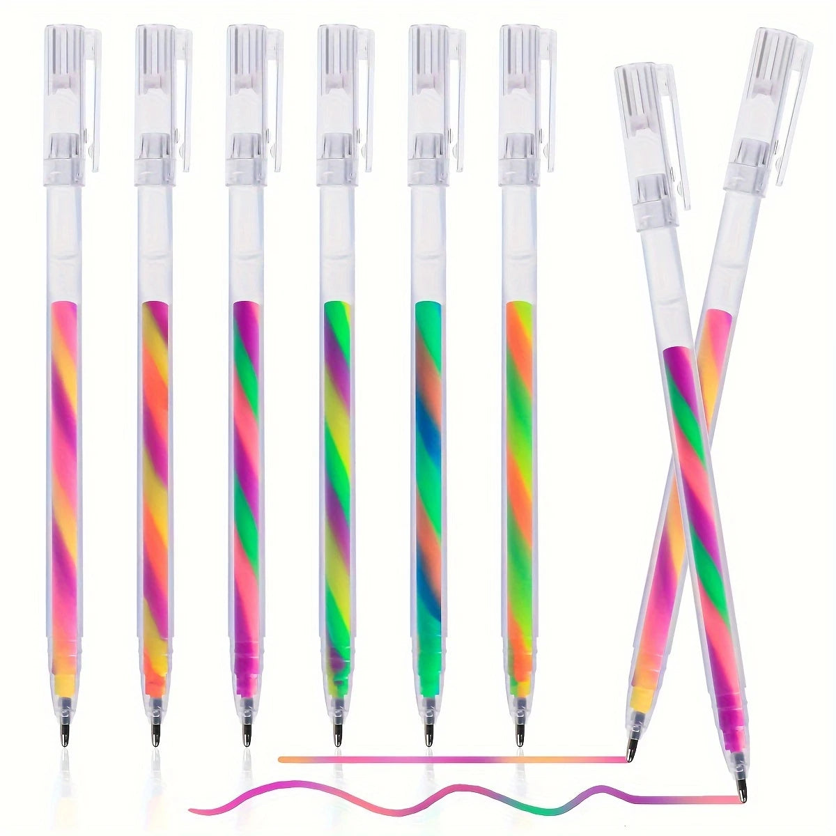 6pcs Glitter Gel Highlighter Pens Set - 1.2mm Vibrant Colors, Smooth Writing, Perfect for Journals, DIY Crafts, Greeting Car…