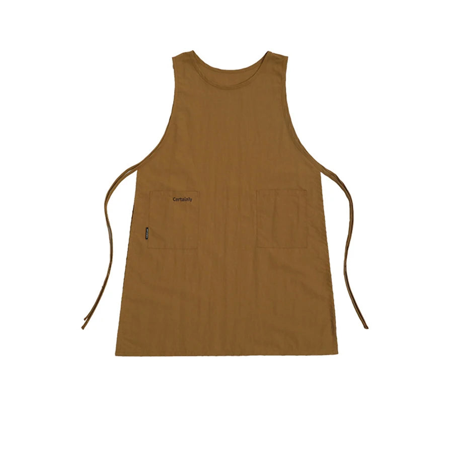 Anti-dirty Long Vest Waterproof Kitchen Apron with Pockets Women's Painting Cooking Working Pinafore Nail Salon Beauty Apron…