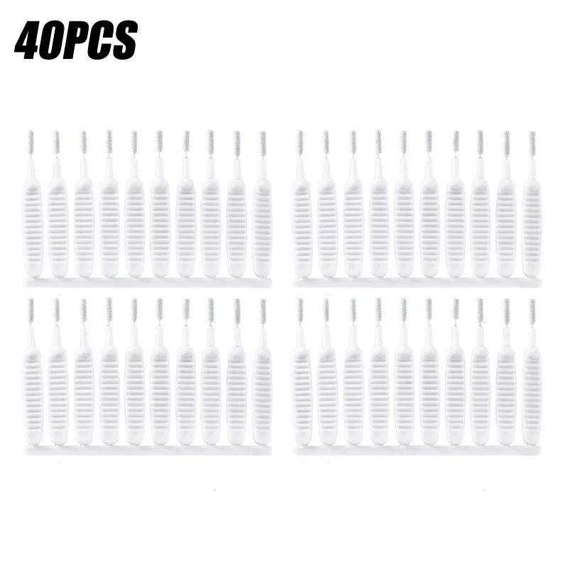 10-100PCS Shower Cleaning Brush Bathroom Micro Nylon Brush Nozzle Anti-blocking Cleaning Tools Bathroom Accessories - image…