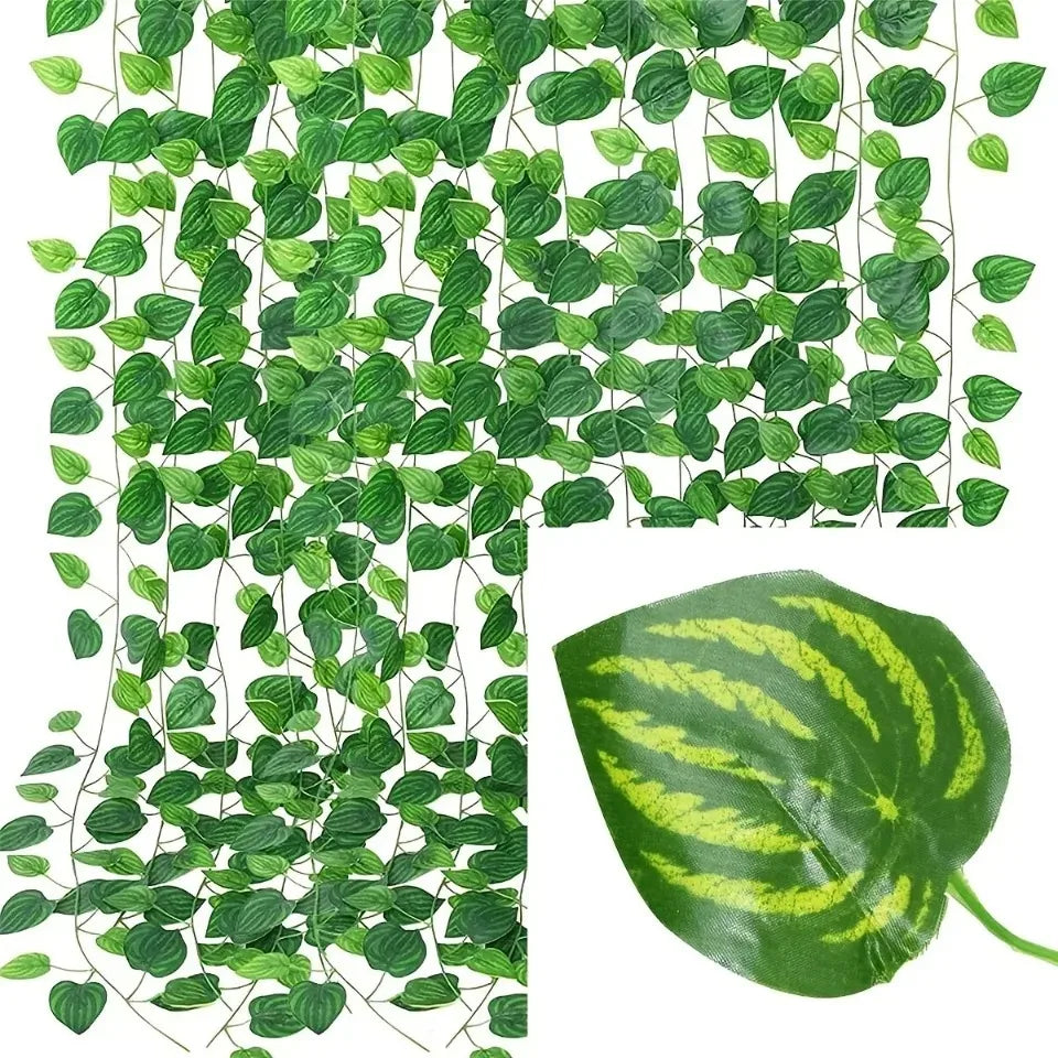 4/10M Artificial Plant Green Ivy Leaf Garland Fake Plant Creeper Hanging Vine Outdoor DIY Garden Wall Wedding Party Home Dec…