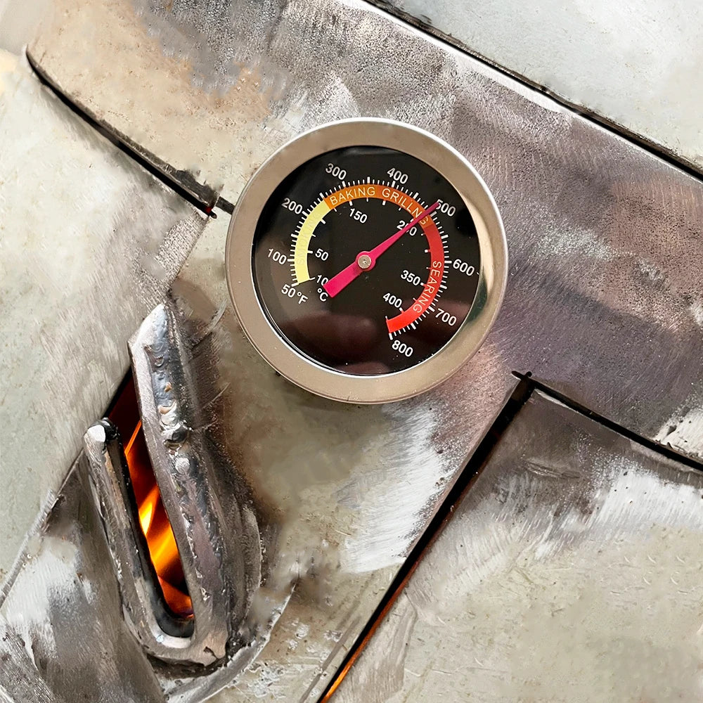 60mm Stainless Steel Pizza Oven Thermometer Baking Food Meat 10-400 Degrees Celsius Grill Barbecue Stove Thermograph - image…