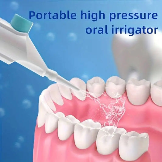 Household High Pressure Oral Irrigator Portable Teeth Clean Water Dental Floss Manual High Pressure Water Toothpick - image 2