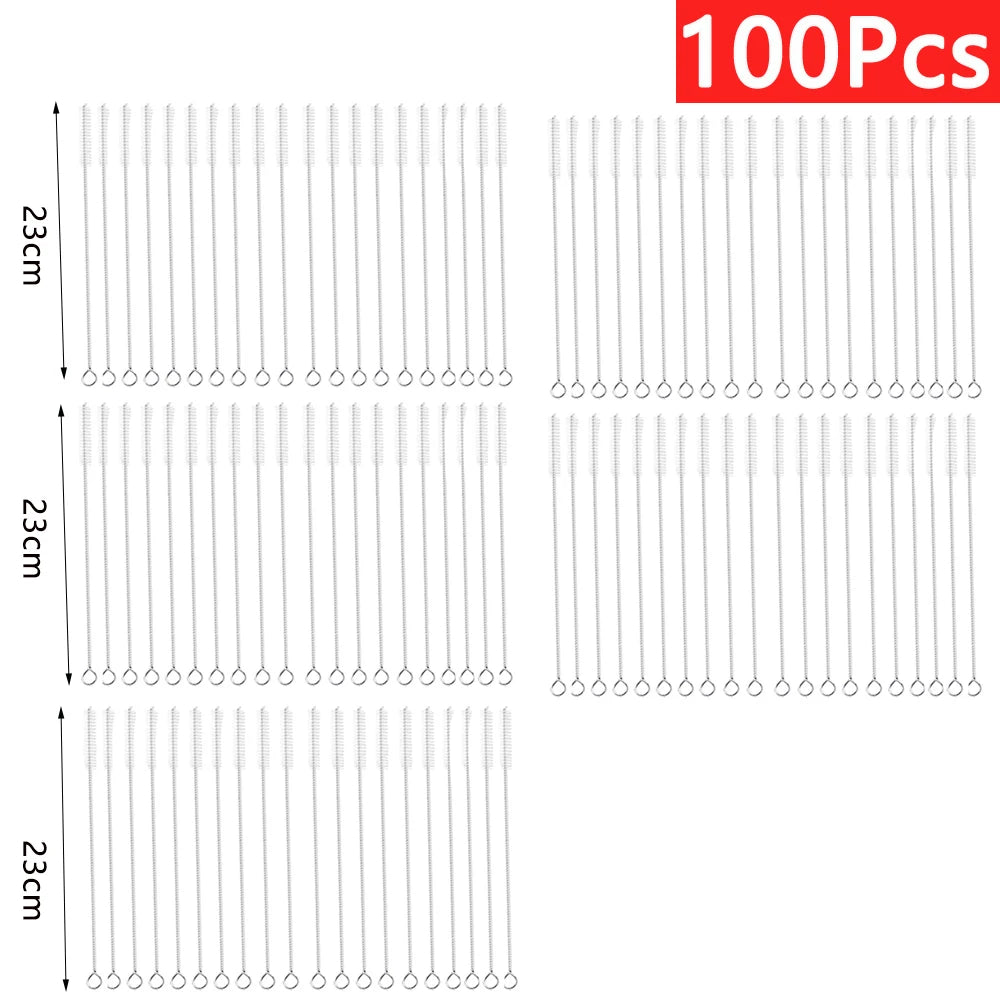 1/10/80Pc Stainless Steel Straw Cleaning Brush Weed Pipe Cleaning Glass Hookah Smoking Cachimba Pipas Fumar Feeding Bottle B…