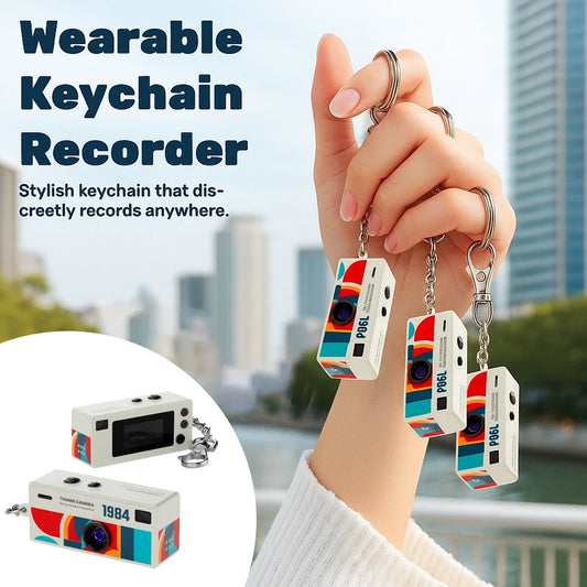 Magecam Digital Camera 0.96 Inch Keychain Camera Retro Support Memory Card 1080P Very Small Camcorder Video Recorder with Fl…