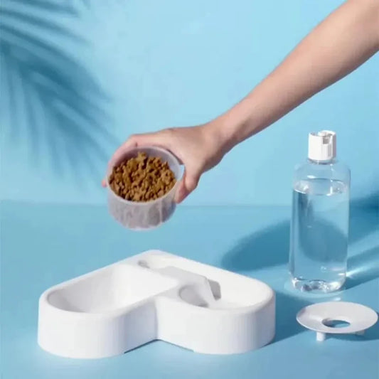 Automatic Drinking Love Pet Bowl Moisture-proof Cat Bowl Dog Basin Dual-use Multi-functional Drinking And Feeding - image 2