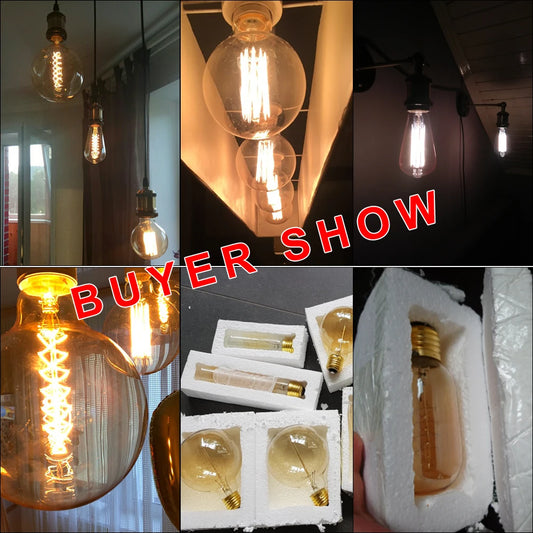 E27 Retro Edison Bulb 220V 40W ST64 G80 G95 G125 Ampoule Vintage Edison Bulb Incandescent Lamp Home Decor Filament Light Bul…